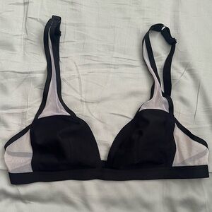 Victoria's Secret Black and Nude Mesh Bra